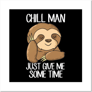 Funny Sloth Tired Sloth Chilling Sloth Posters and Art